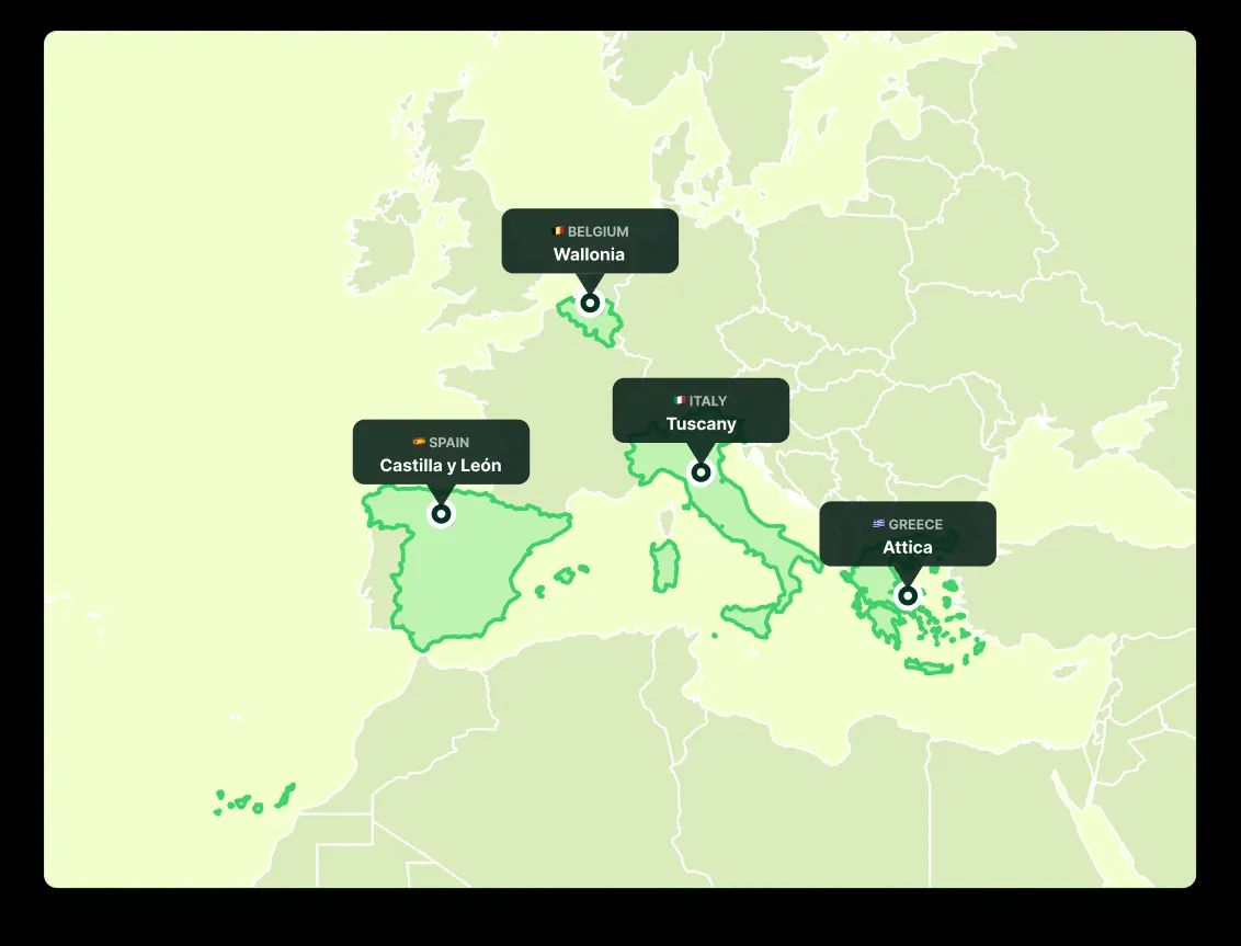 4 EUROPEAN PILOT SITES