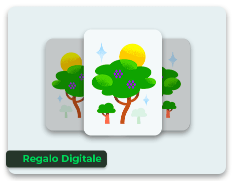Regalo digitale, albero reale