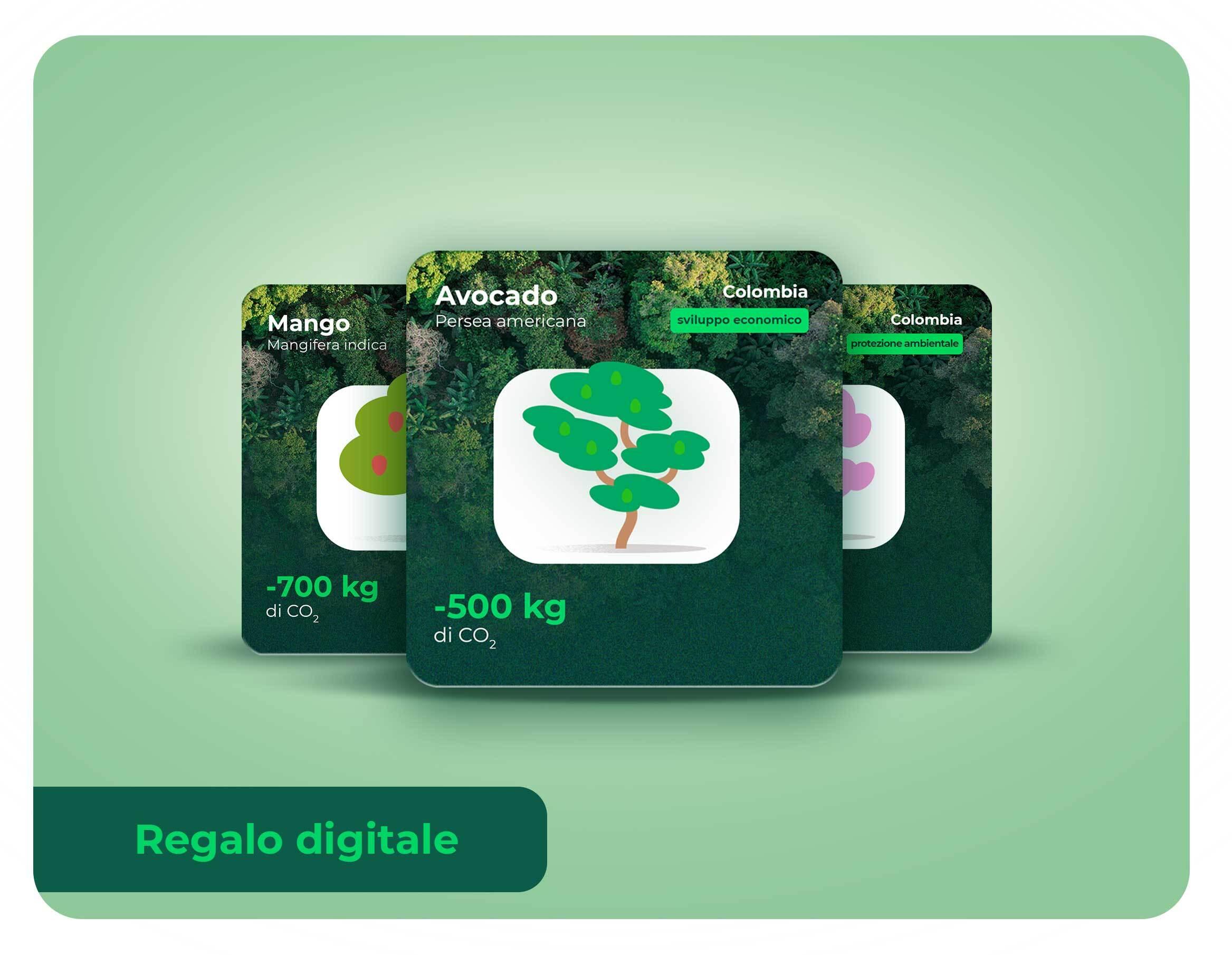 Regalo digitale, albero reale