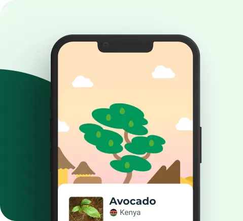 tree page on a phone display
